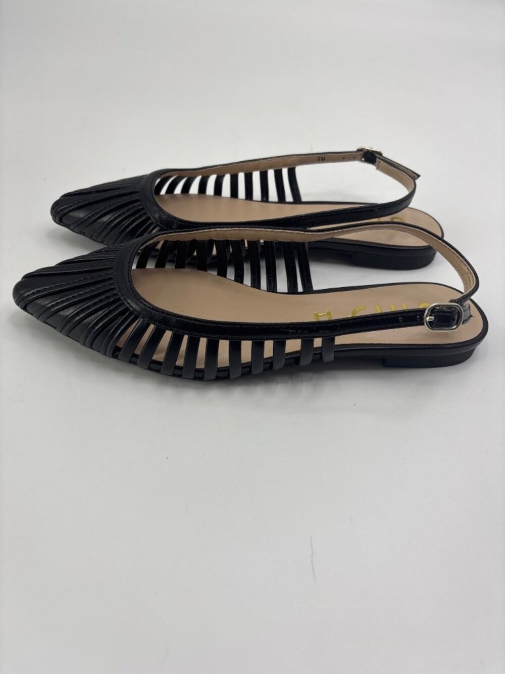 Unisa Charloe Pointed Toe Slingback Flat Shoe Black Size 6 NWOB - Picture 4 of 6